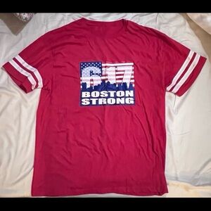 Patriots Day 617 Boston Strong Red T-Shirt